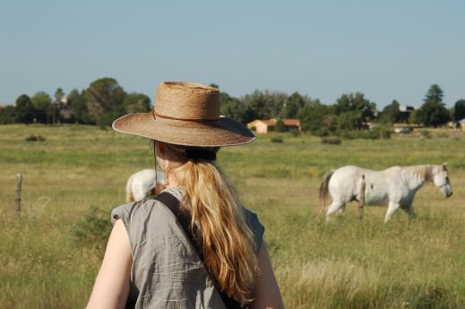 Rebecca Solnit at the nature walk at Mimms Ranch as part of the Marfa Dialogues, 2 September 2012. Photo by Elizabeth Chapman.