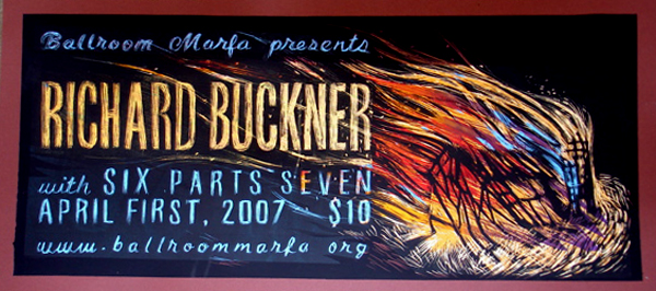 Richard Buckner poster designed by Kathleen Judge