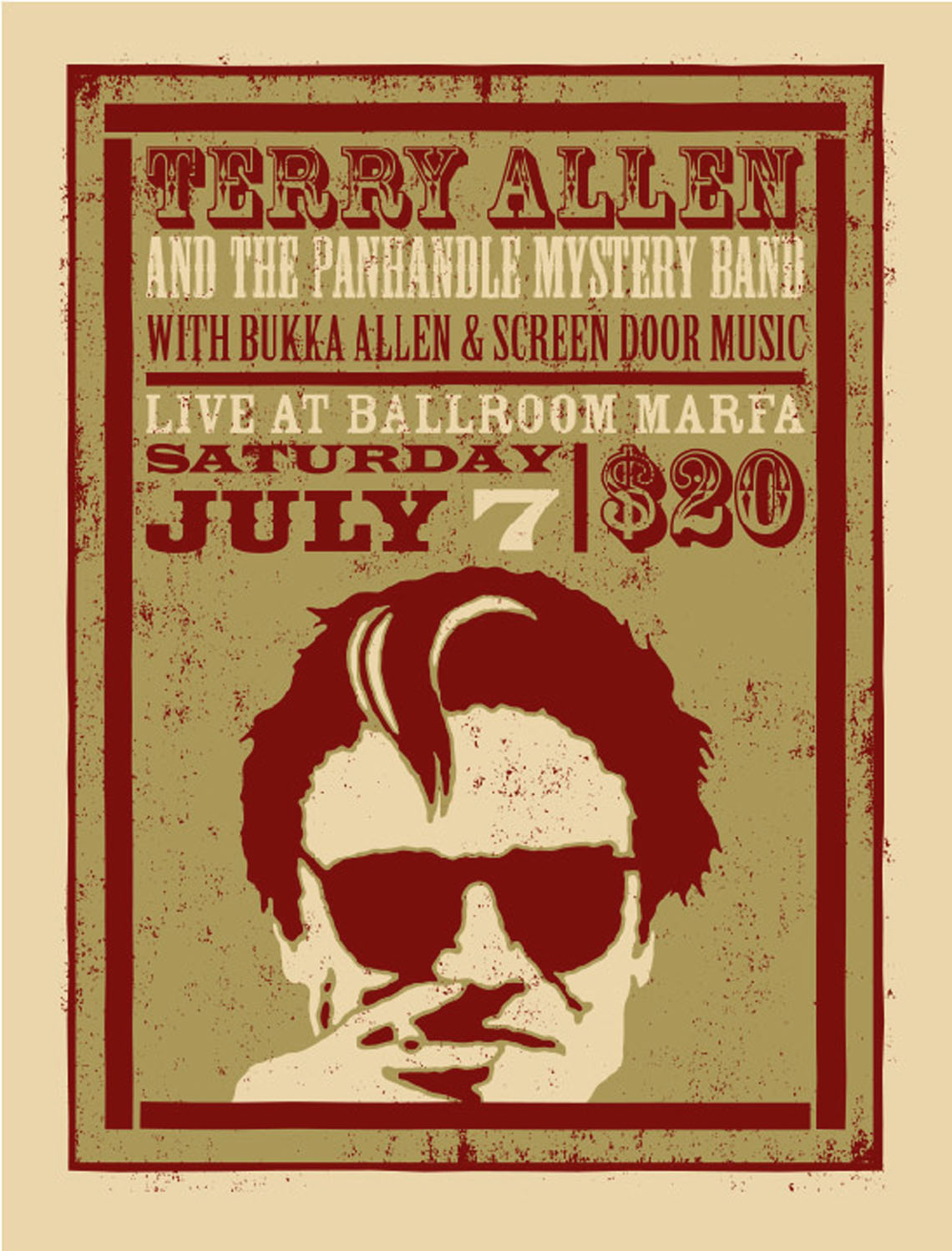 Terry Allen poster by Jaime Cervantes