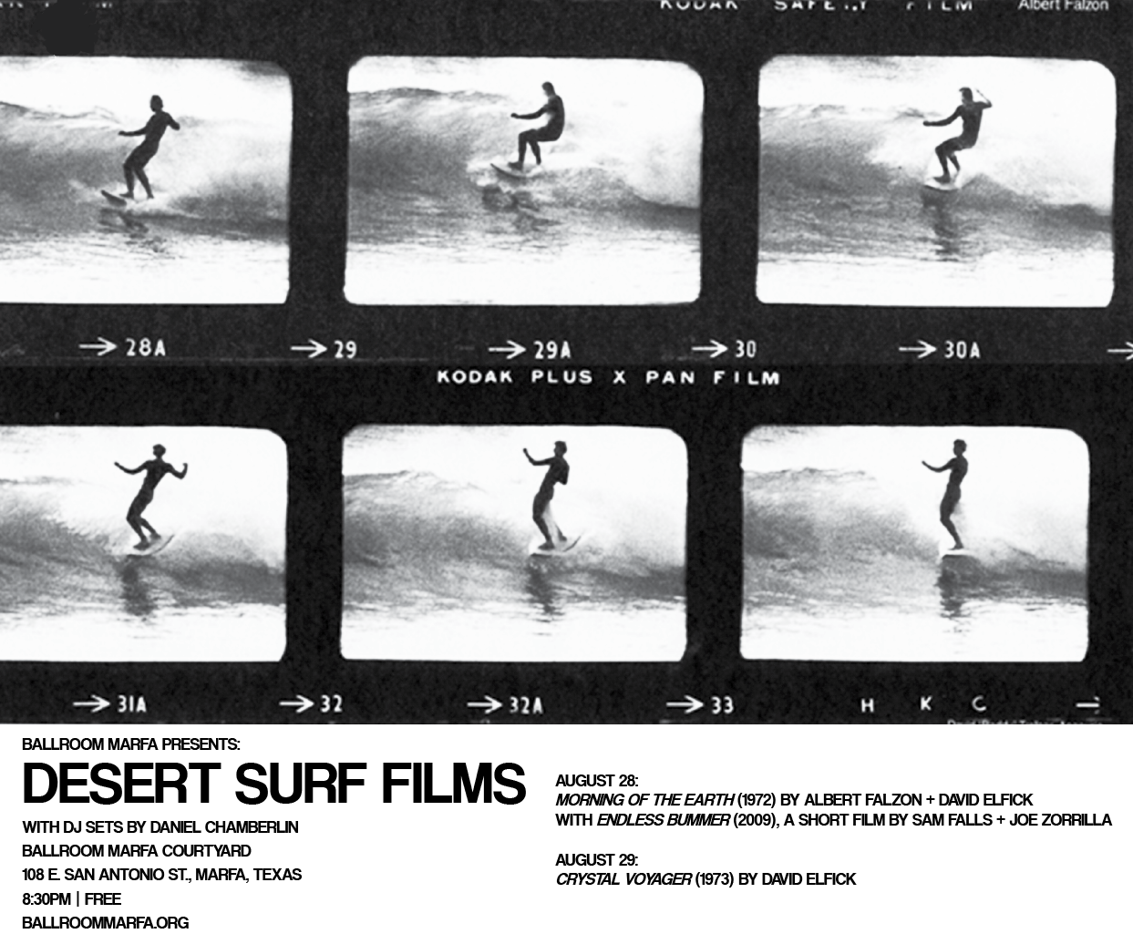 Desert Surf Films Poster by Hilary duPont, Liz Janoff, and Ian Lewis.